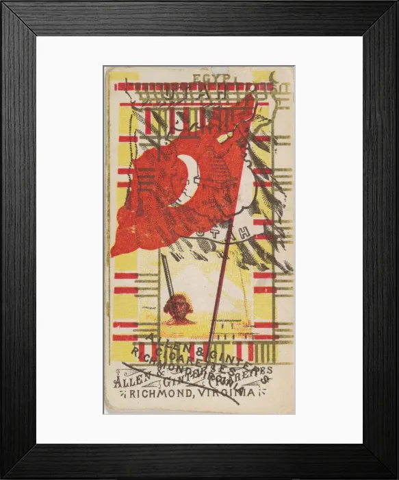 Framed Print : Egypt and Utah (double-printed card), from Flags of All Nations Framed Print : Egypt and Utah (double-printed card), from Flags of All Nations