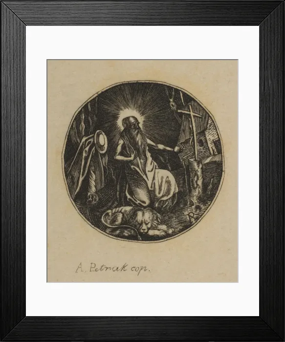 Framed Print : Saint Jerome, 19th century. Creator: Alois Petrak Framed Print : Saint Jerome, 19th century. Creator: Alois Petrak
