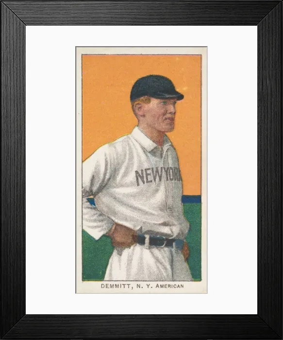 Framed Print : Demmitt, New York, American League, from the White Border series (T206) for the America Framed Print : Demmitt, New York, American League, from the White Border series (T206) for the America