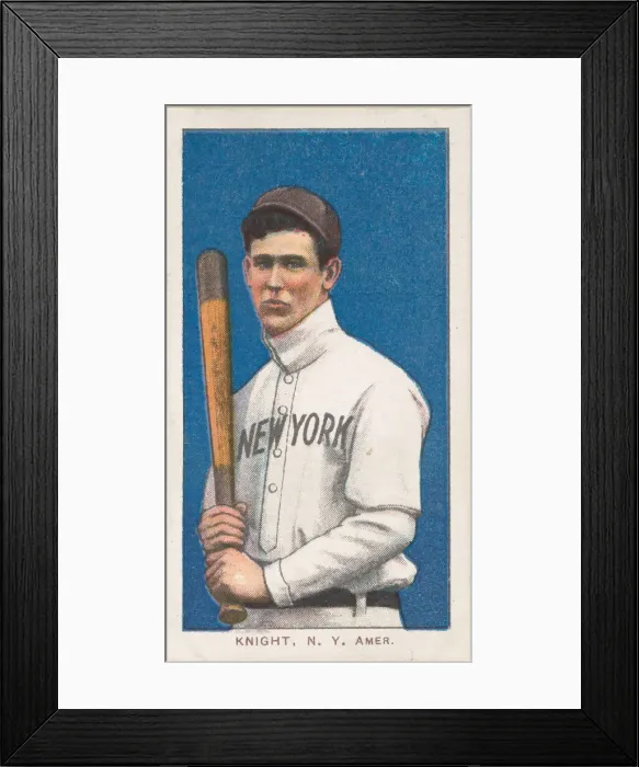 Framed Print : Knight, New York, American League, from the White Border series (T206) for the American Framed Print : Knight, New York, American League, from the White Border series (T206) for the American