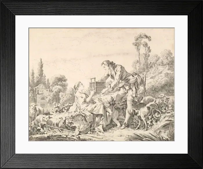 Framed Print : A Kind Shepherd. Creator: Andre Laurent Framed Print : A Kind Shepherd. Creator: Andre Laurent