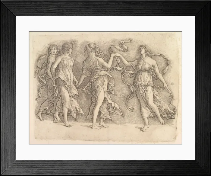 Framed Print : Four Dancing Muses, ca. 1497. Creator: Unknown Framed Print : Four Dancing Muses, ca. 1497. Creator: Unknown