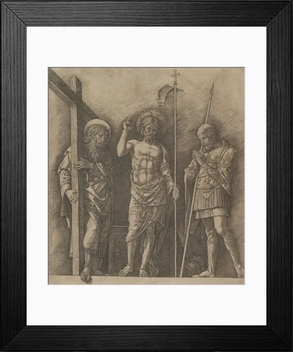 Framed Print : The Risen Christ between Saint Andrew and Saint Longinus, ca. 1472 Framed Print : The Risen Christ between Saint Andrew and Saint Longinus, ca. 1472