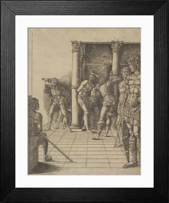 Framed Print : The Flagellation, with the Pavement, ca. 1475-80. Creator: Unknown Framed Print : The Flagellation, with the Pavement, ca. 1475-80. Creator: Unknown