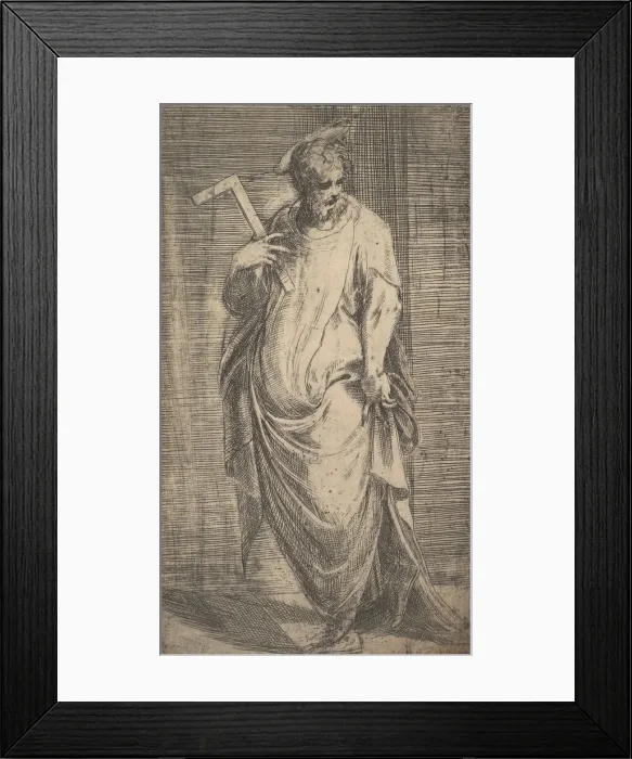 Framed Print : Saint James Minor from Christ and the Apostles, ca. 1548-50. Creator: Andrea Schiavone Framed Print : Saint James Minor from Christ and the Apostles, ca. 1548-50. Creator: Andrea Schiavone