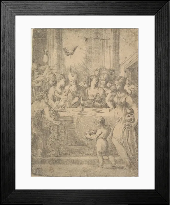 Framed Print : The presentation of Christ in the temple, ca. 1543-46. Creator: Andrea Schiavone Framed Print : The presentation of Christ in the temple, ca. 1543-46. Creator: Andrea Schiavone