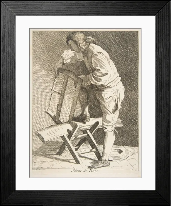Framed Print : Wood Cutter, 1742. Creator: Caylus, Anne-Claude-Philippe de Framed Print : Wood Cutter, 1742. Creator: Caylus, Anne-Claude-Philippe de