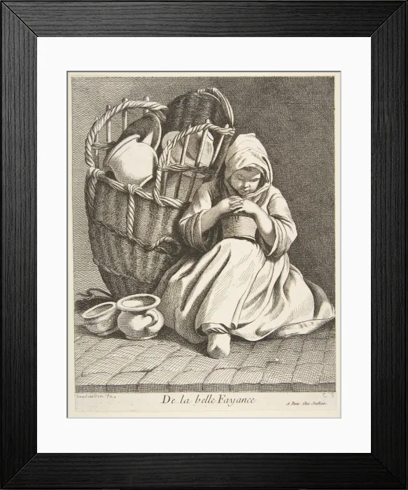Framed Print : Pottery Peddler, 1738. Creator: Caylus, Anne-Claude-Philippe de Framed Print : Pottery Peddler, 1738. Creator: Caylus, Anne-Claude-Philippe de