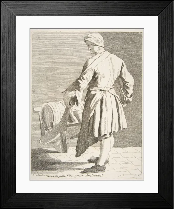Framed Print : Wandering Vinegar Seller, 1738. Creator: Caylus, Anne-Claude-Philippe de Framed Print : Wandering Vinegar Seller, 1738. Creator: Caylus, Anne-Claude-Philippe de