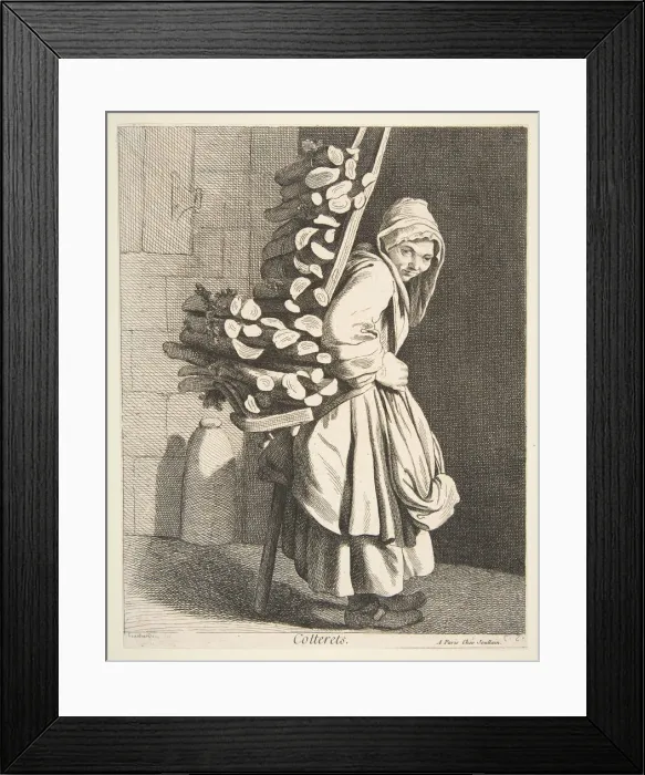 Framed Print : Bundled Firewood Seller, 1746. Creator: Caylus, Anne-Claude-Philippe de Framed Print : Bundled Firewood Seller, 1746. Creator: Caylus, Anne-Claude-Philippe de