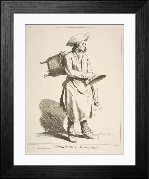 Framed Print : Coppersmith from Auvergne, 1737. Creator: Caylus, Anne-Claude-Philippe de Framed Print : Coppersmith from Auvergne, 1737. Creator: Caylus, Anne-Claude-Philippe de