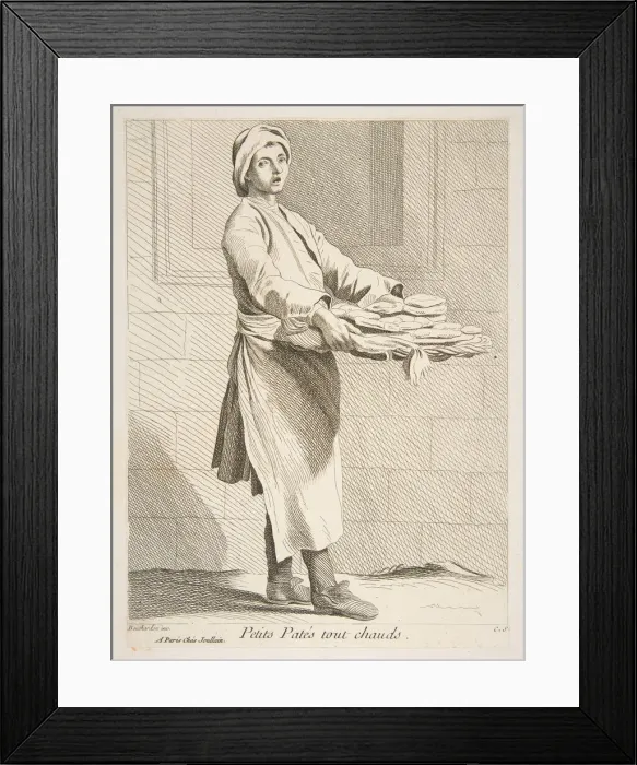 Framed Print : Pastry Seller, 1738. Creator: Caylus, Anne-Claude-Philippe de Framed Print : Pastry Seller, 1738. Creator: Caylus, Anne-Claude-Philippe de