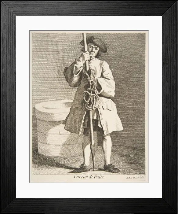 Framed Print : Well Cleaner, 1746. Creator: Caylus, Anne-Claude-Philippe de Framed Print : Well Cleaner, 1746. Creator: Caylus, Anne-Claude-Philippe de