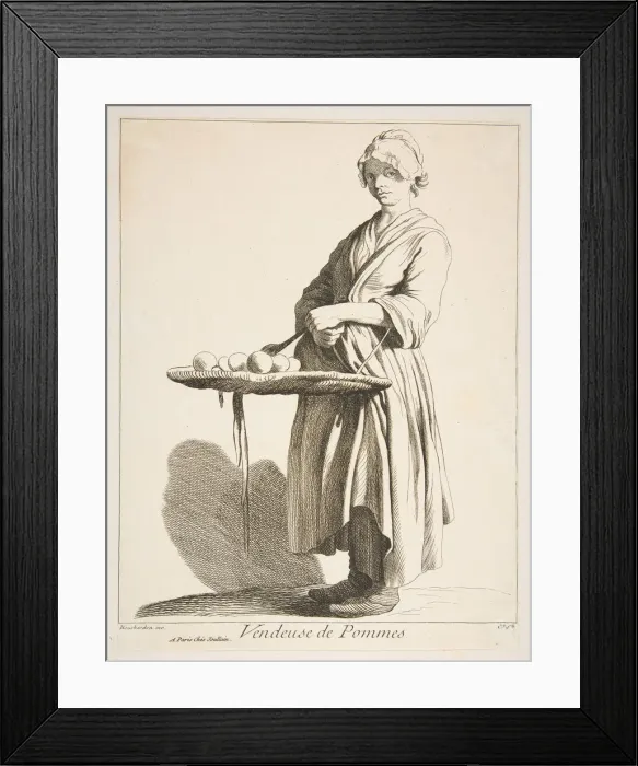 Framed Print : Apple Seller, 1746. Creator: Caylus, Anne-Claude-Philippe de Framed Print : Apple Seller, 1746. Creator: Caylus, Anne-Claude-Philippe de