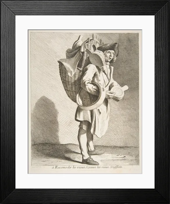 Framed Print : Repairer of Seals and Bellows, 1738. Creator: Caylus, Anne-Claude-Philippe de Framed Print : Repairer of Seals and Bellows, 1738. Creator: Caylus, Anne-Claude-Philippe de
