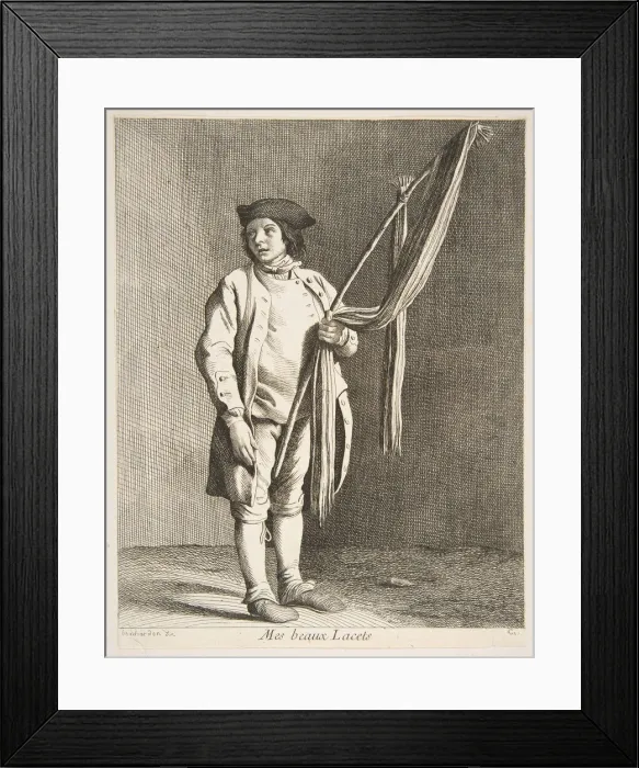 Framed Print : Laces Peddler, 1738. Creator: Caylus, Anne-Claude-Philippe de Framed Print : Laces Peddler, 1738. Creator: Caylus, Anne-Claude-Philippe de