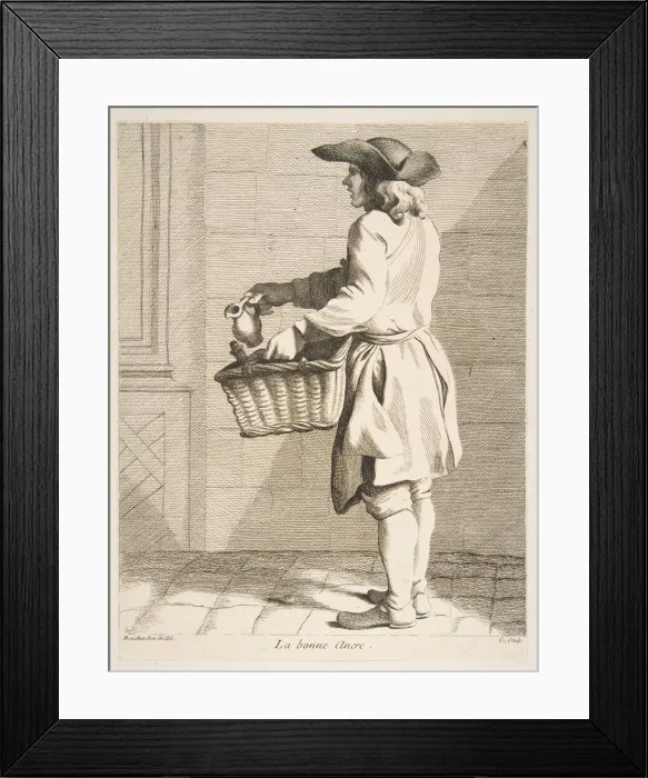 Framed Print : Ink Seller, 1746. Creator: Caylus, Anne-Claude-Philippe de Framed Print : Ink Seller, 1746. Creator: Caylus, Anne-Claude-Philippe de