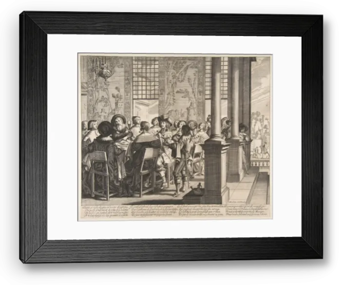 Framed Print : The Banquet for the Return of the Prodigal Son, ca. 1636. Creator: Unknown Framed Print : The Banquet for the Return of the Prodigal Son, ca. 1636. Creator: Unknown