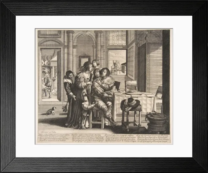 Framed Print : The Prodigal Son in a House of Ill Repute, ca. 1636. Creator: Unknown Framed Print : The Prodigal Son in a House of Ill Repute, ca. 1636. Creator: Unknown
