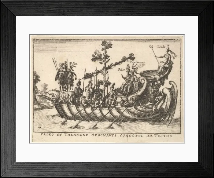Framed Print : Plate 7: Peleo et Talamone Argonauti condotti da Tetide Framed Print : Plate 7: Peleo et Talamone Argonauti condotti da Tetide