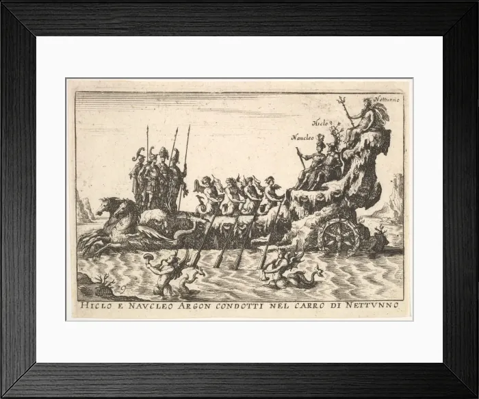 Framed Print : Plate 9: Argonauts Hicleus and Naucleus led in the float of Neptune Framed Print : Plate 9: Argonauts Hicleus and Naucleus led in the float of Neptune