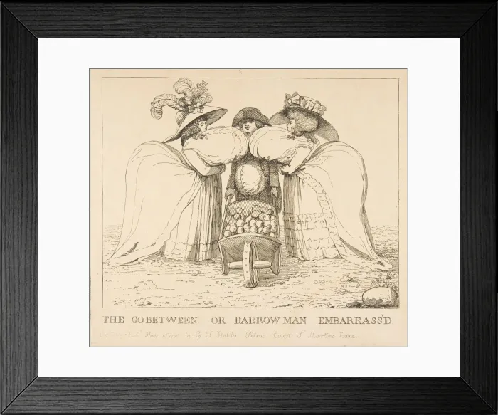 Framed Print : The Go-Between or Barrow Man Embarrass d, May 15, 1786. Creator: Unknown