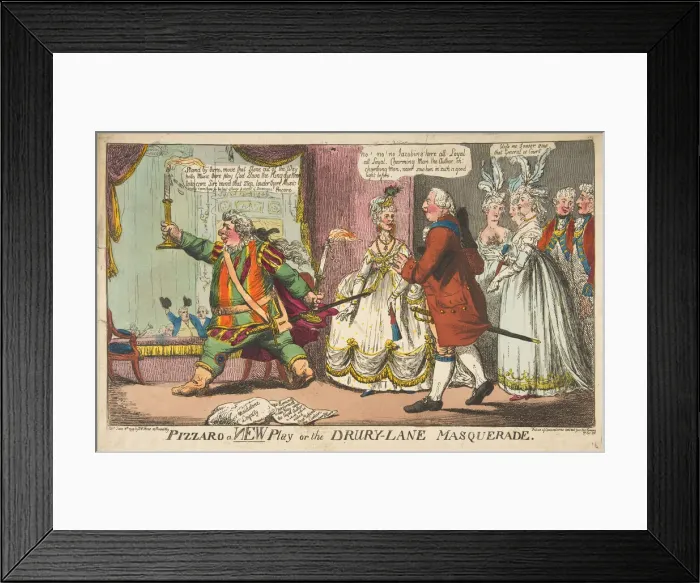 Framed Print : Pizzaro a New Play or the Drury-Lane Masquerade, June 11, 1799. Creator: Unknown Framed Print : Pizzaro a New Play or the Drury-Lane Masquerade, June 11, 1799. Creator: Unknown