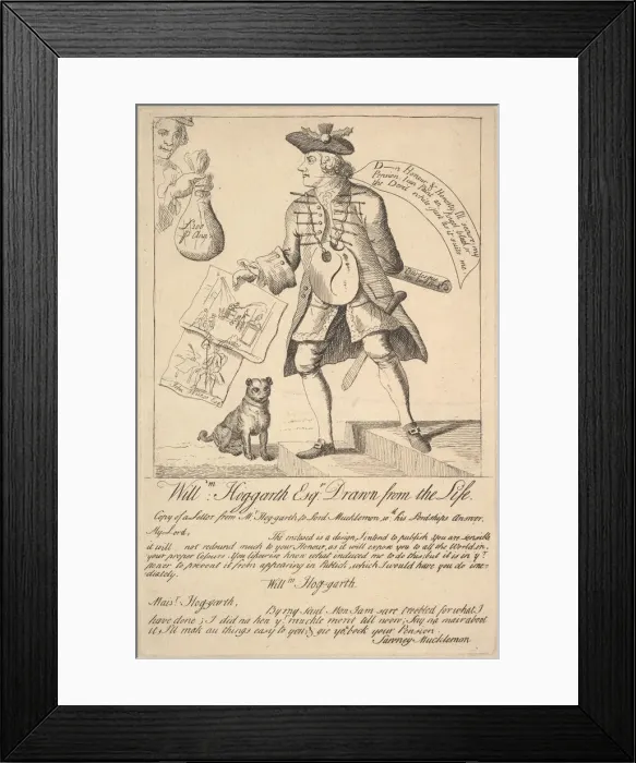 Framed Print : William Hog-garth Esq. Drawn from the Life, 1763. Creator: Unknown Framed Print : William Hog-garth Esq. Drawn from the Life, 1763. Creator: Unknown