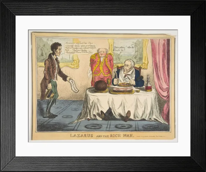 Framed Print : Lazarus and the Rich Man, 1830. Creator: Unknown Framed Print : Lazarus and the Rich Man, 1830. Creator: Unknown