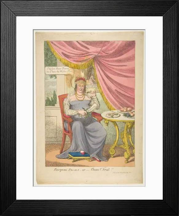 Framed Print : Bergami Pears, or Choice Fruit, October 1820. Creator: Unknown Framed Print : Bergami Pears, or Choice Fruit, October 1820. Creator: Unknown