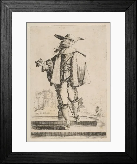 Framed Print : Gentleman with a Glove, 1629. Creator: Unknown Framed Print : Gentleman with a Glove, 1629. Creator: Unknown