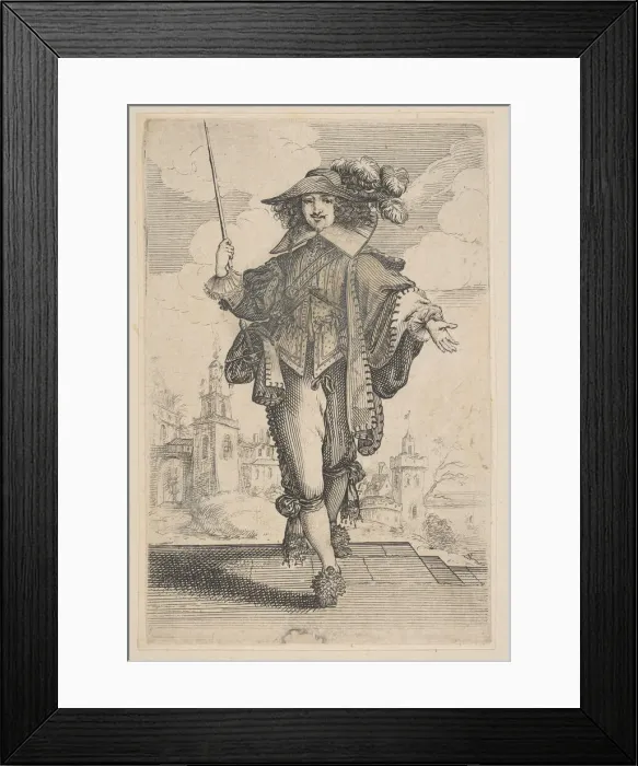 Framed Print : Gentleman Holding a Crop, 1629. Creator: Unknown Framed Print : Gentleman Holding a Crop, 1629. Creator: Unknown