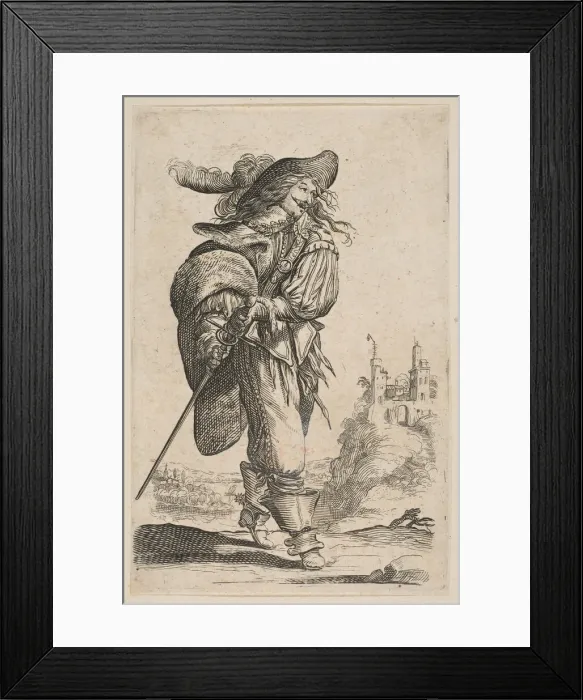 Framed Print : Gentleman Holding a Sword, 1629. Creator: Unknown Framed Print : Gentleman Holding a Sword, 1629. Creator: Unknown