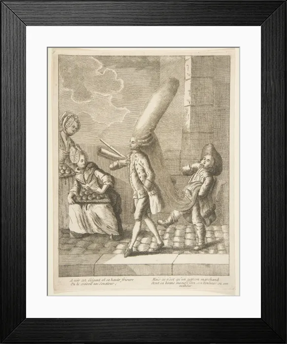 Framed Print : A voir det elegant et sa haute frisure, On le croiroit un Senateur Framed Print : A voir det elegant et sa haute frisure, On le croiroit un Senateur