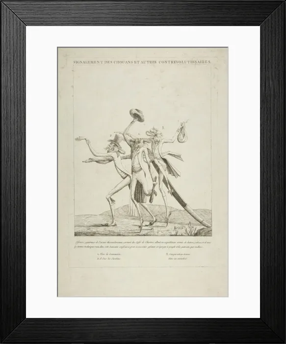 Framed Print : Signalement Des Chouans et Autres Contrevolutionaires, ca. 1793. Creator: Unknown Framed Print : Signalement Des Chouans et Autres Contrevolutionaires, ca. 1793. Creator: Unknown