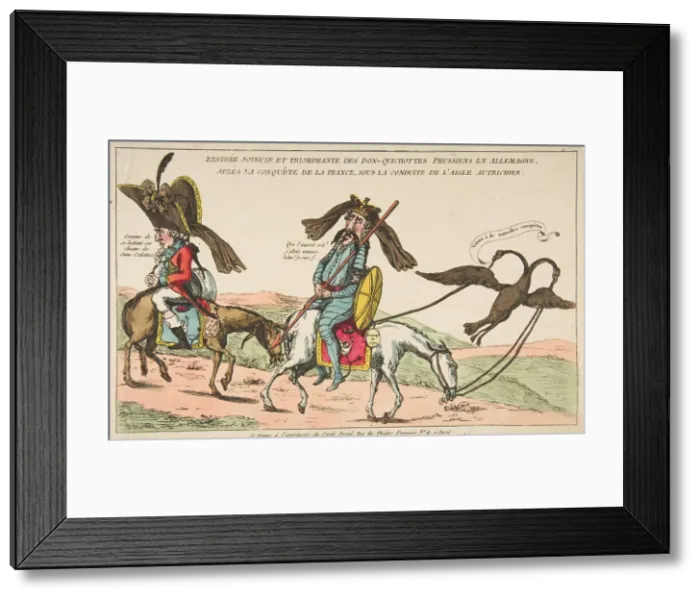 Framed Print : Rentree joyeuse et triomphale des Don-Quichottes Prussiens en Allemagne Framed Print : Rentree joyeuse et triomphale des Don-Quichottes Prussiens en Allemagne