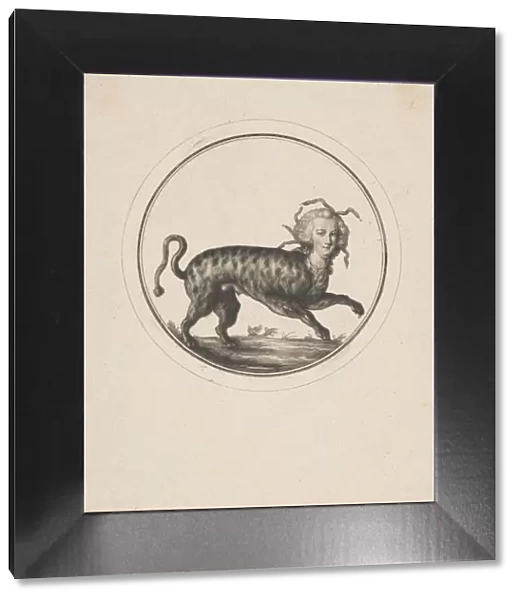 Caricature Showing Marie Antoinette as a Leopard, 18th century. Creator: Unknown