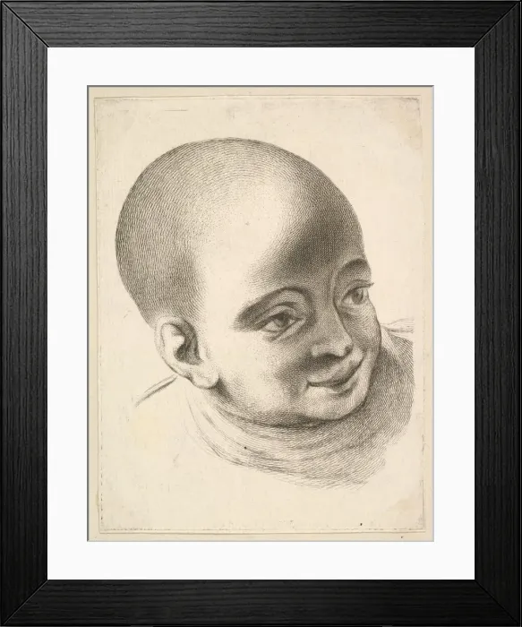Framed Print : Head of a Child, from Livre de Tetes Gravees d apres F Framed Print : Head of a Child, from Livre de Tetes Gravees d apres F