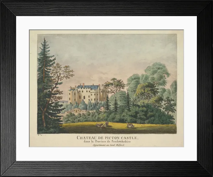 Framed Print : Chateau de Picton Castle, 1735-43. Creator: Unknown Framed Print : Chateau de Picton Castle, 1735-43. Creator: Unknown