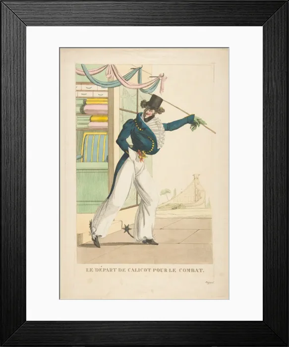 Framed Print : Le Depart de Calicot Pour le Combat, 1817-18. Creator: Unknown Framed Print : Le Depart de Calicot Pour le Combat, 1817-18. Creator: Unknown