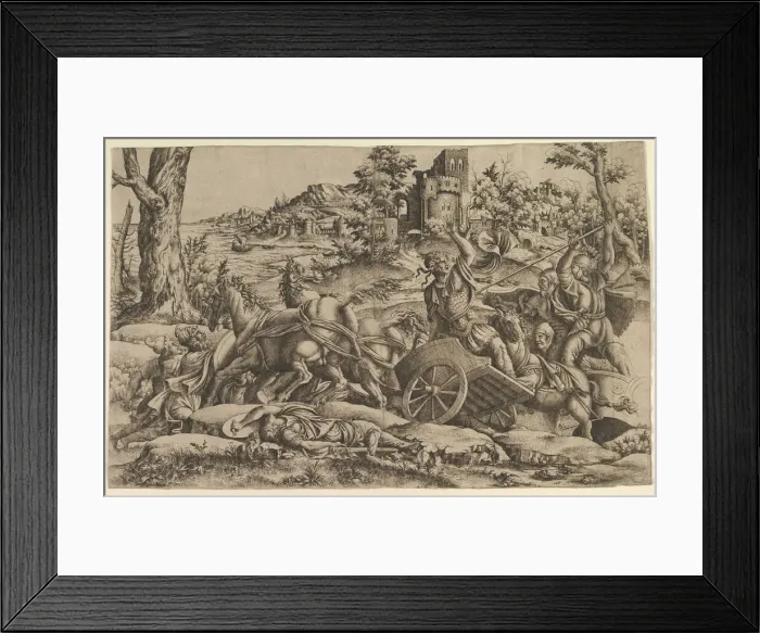 Framed Print : Agamemnon killing Odios, ca. 1545. Creator: Unknown Framed Print : Agamemnon killing Odios, ca. 1545. Creator: Unknown