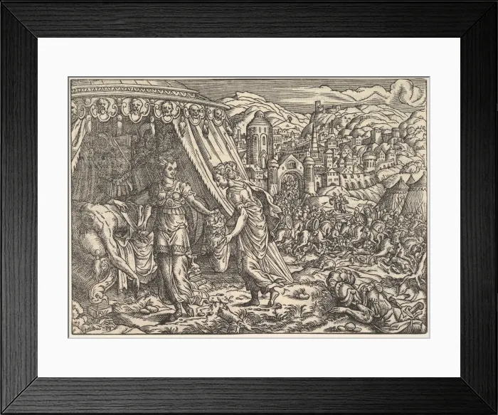 Framed Print : Judith and Holofernes, from Biblia, Frankfurt, 1564. Creator: Unknown Framed Print : Judith and Holofernes, from Biblia, Frankfurt, 1564. Creator: Unknown