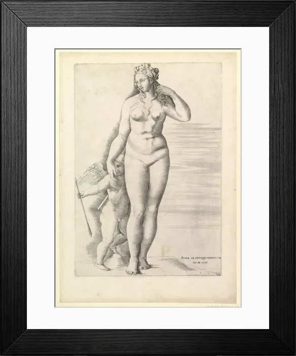 Framed Print : Speculum Romanae Magnificentiae: Venus and Eros, 1561. Creator: Unknown Framed Print : Speculum Romanae Magnificentiae: Venus and Eros, 1561. Creator: Unknown