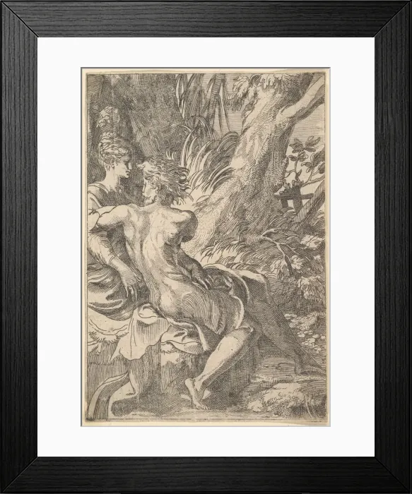 Framed Print : The Lovers, 16th-17th century. Creator: Unknown Framed Print : The Lovers, 16th-17th century. Creator: Unknown