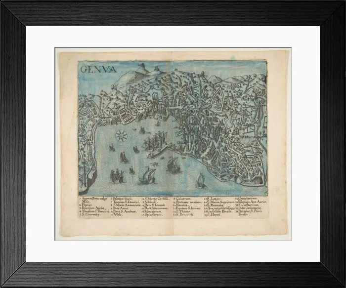 Framed Print : View of Genoa, 1604. Creator: Unknown Framed Print : View of Genoa, 1604. Creator: Unknown