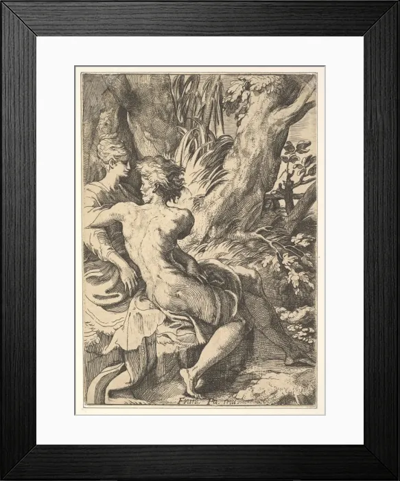 Framed Print : The Lovers, 17th century. Creator: Unknown Framed Print : The Lovers, 17th century. Creator: Unknown