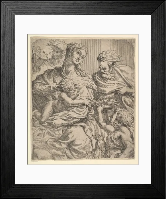 Framed Print : Holy Family, 17th century. Creator: Unknown