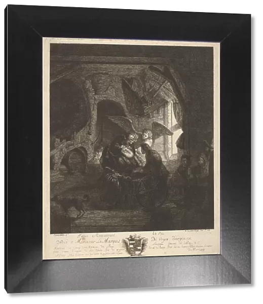 Tobias Returning Sight to His Father, 1755. Creator: Antoine de Marcenay Ghuy