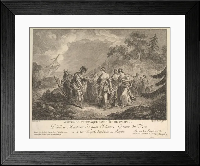 Framed Print : Arrival of Telemachus at the Island of Calypso. Creators: Antoine Jean Duclos Framed Print : Arrival of Telemachus at the Island of Calypso. Creators: Antoine Jean Duclos