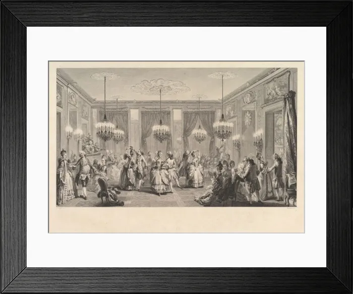 Framed Print : Le Bal Pare, 1774. Creator: Antoine Jean Duclos Framed Print : Le Bal Pare, 1774. Creator: Antoine Jean Duclos